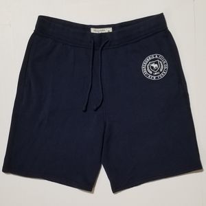 Abercrombie And Fitch navy blue drawstring shorts